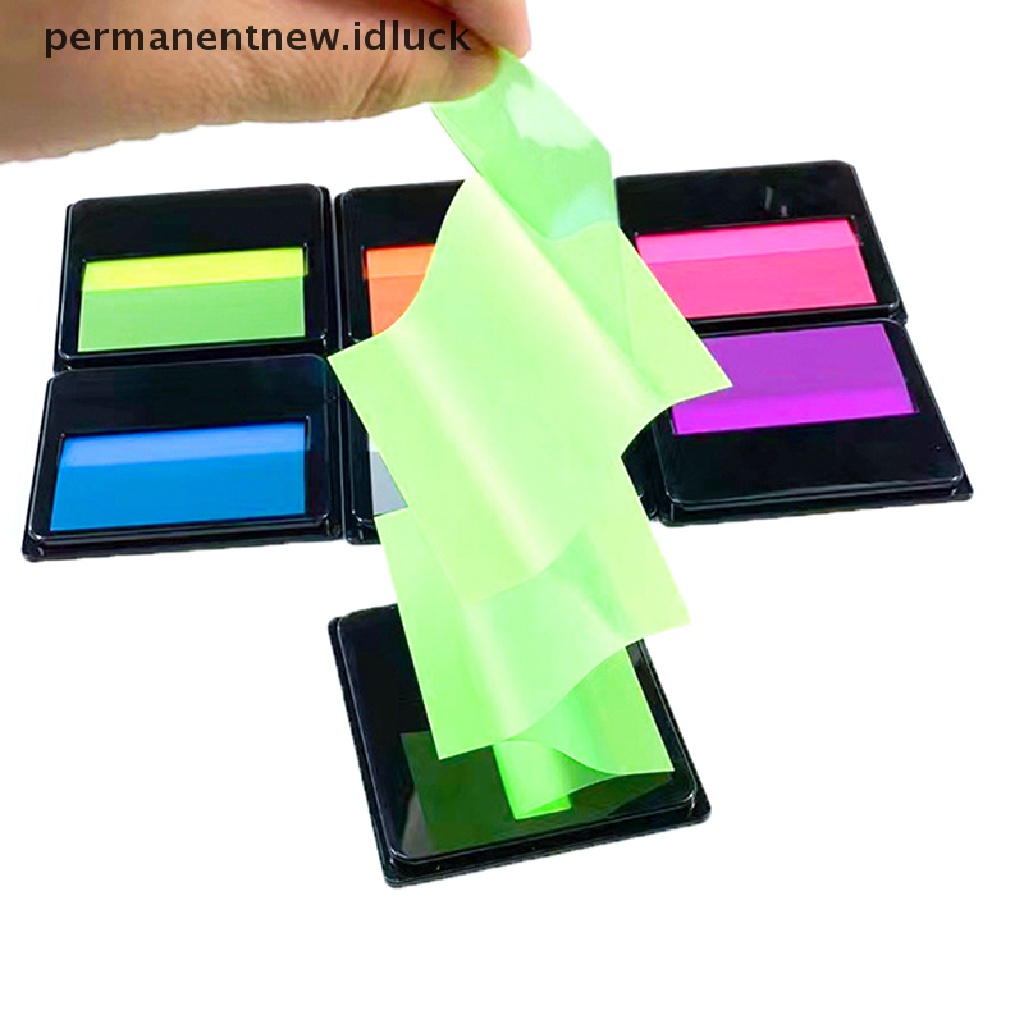 50 Pcs Stiker Kertas Sticky Note Transparan Motif Kartun Untuk Kantor