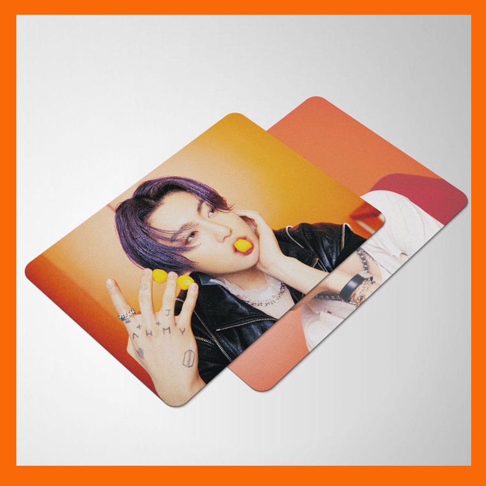 54pcs / Kotak Kartu Pos Lomo Kecil Desain BTS Butter Album Peach
