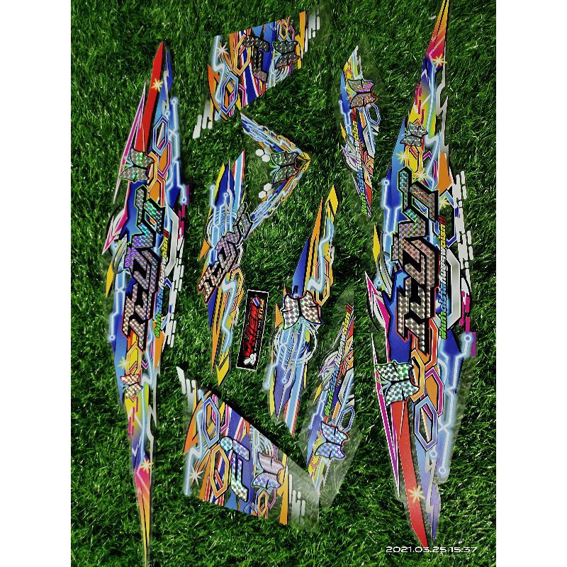 Striping Transparan Hologram Carbon Beat Fi 2013 / 2015