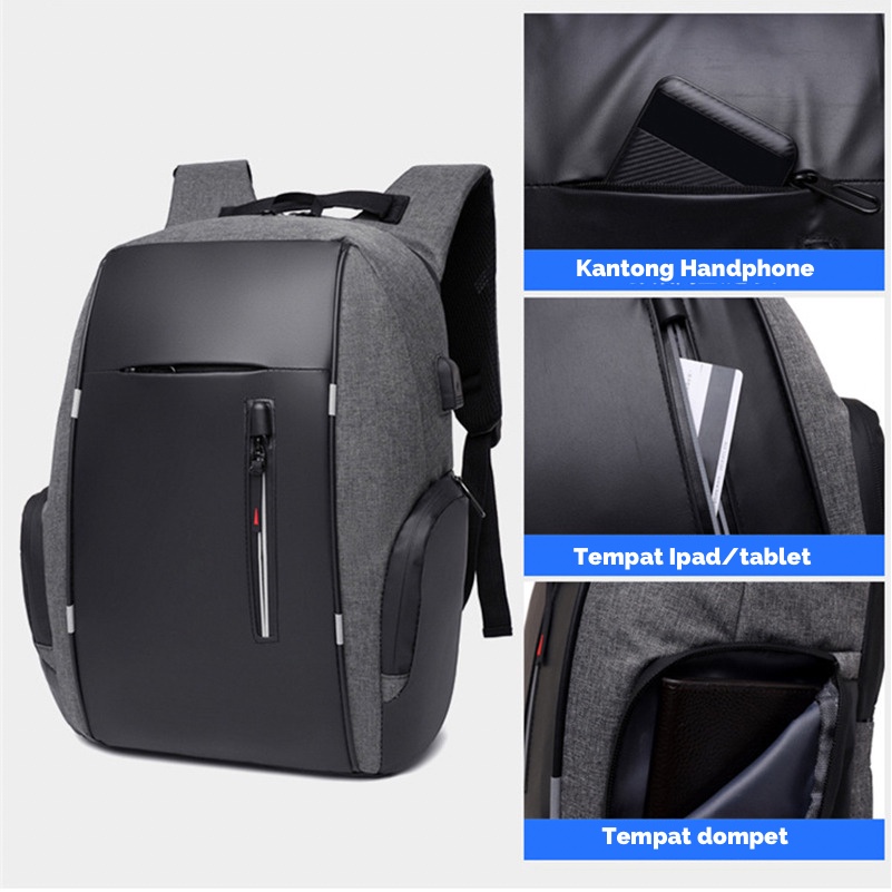 Mainland Tas Pria Ransel Backpack Tas Casual Kerja Sekolah Import TR209