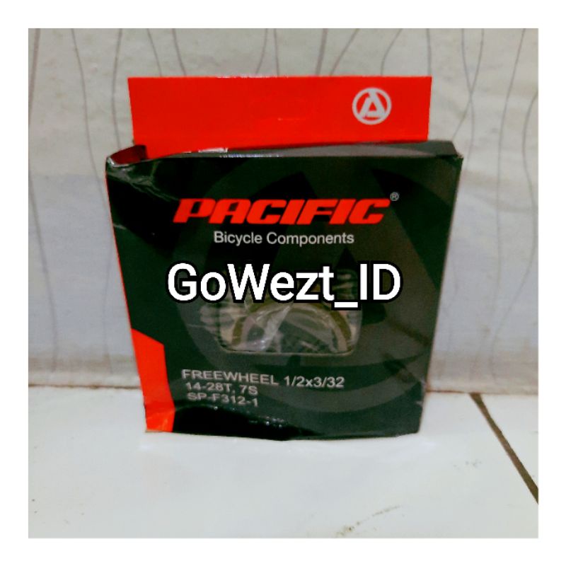Freewheel Sprocket Gear Gir Belakang 7 Susun PACIFIC 1/2&quot; x 3/32&quot; x 7 Speed MTB Lipat | High Quality