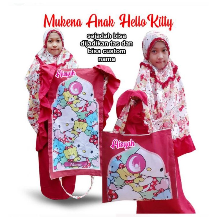 Sherin Mukena anak Perempuan Karakter Motif UNICORN Sajadah tas Custom nama Murah Lucu Terbaru 2020
