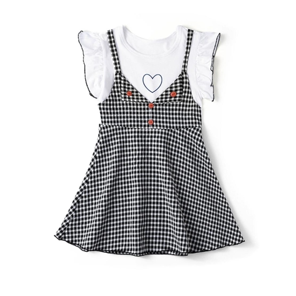 Promo !! Dress anak perempuan lucu / dress love width hand ukuran 2-3tahun / Dress import anak trendy