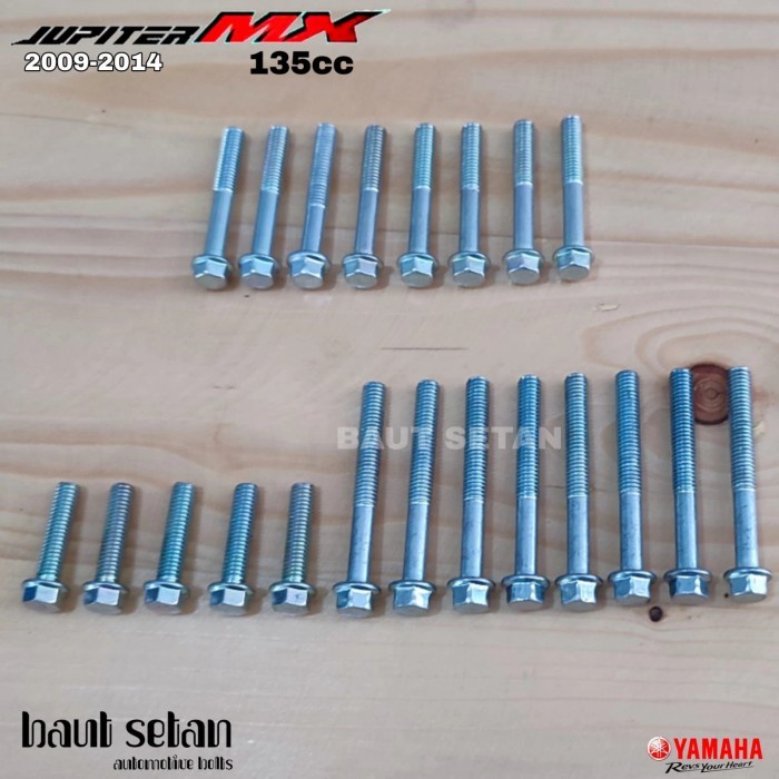 Baut fullset blok mesin kiri-kanan jupiter mx 135 2009-2014