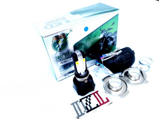 lampu utama motor led rtd 4 sisi m02k 40 watt drl biru h6 h4 hs1 ac dan dc-4