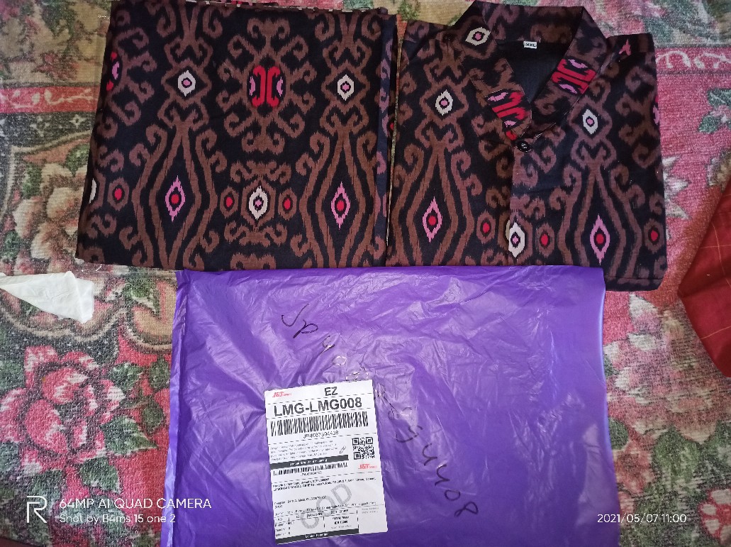 Setelan Set Sarung Koko Batik Solo Pria Lengan Panjang