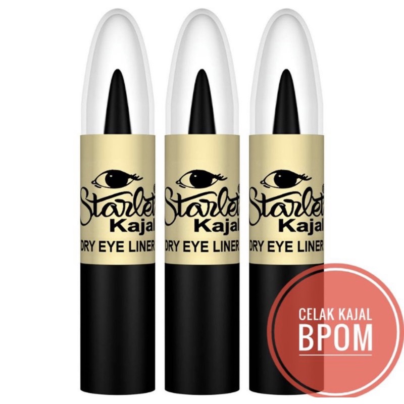 [BPOM] Celak Mata Kajal Starlet Original Arab / Eyeliner Starlet Kajal Waterproof
