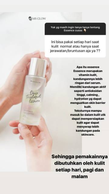 Ms Glow Deep Treatment Essence Shopee Indonesia