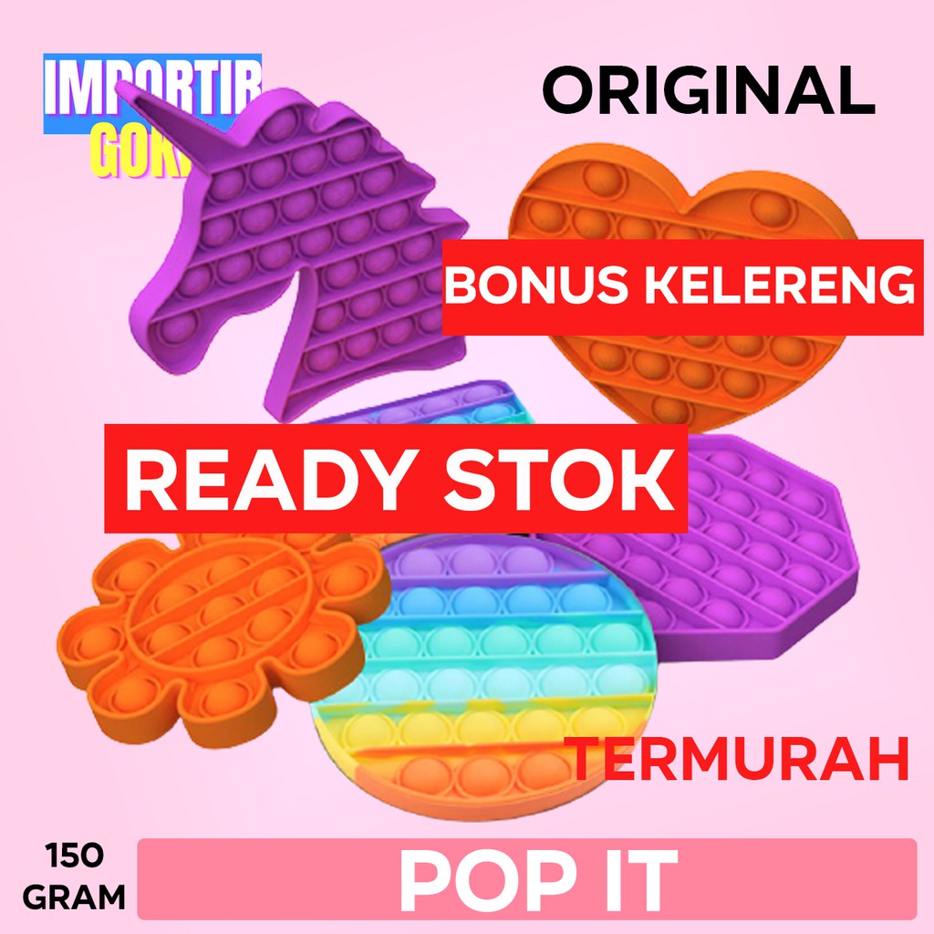 Jual (Gratis Ongkir) POP IT Murah POP ITS Murah Unicorn Rainbow POPIT