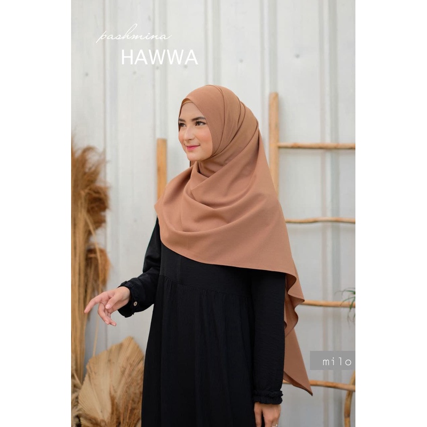 Riskirich Hawwa Hijab Vol 2.0 Jilbab Pashmina Polos Premium / Pashmina Jahit Tepi Rapih