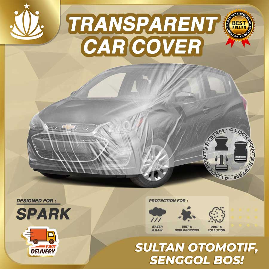 Body Cover Mobil Plastik TEBAL Spark WATERPROOF