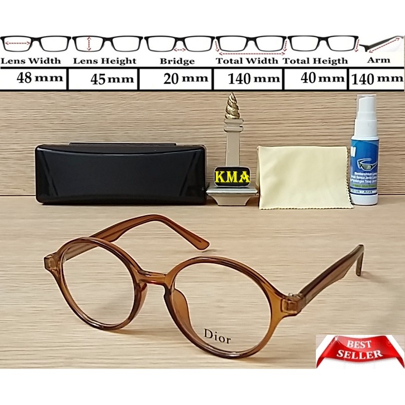 kacamata minus / frame bulat / kacamata dior / frame dior bulat-906