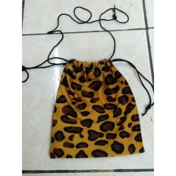 Tas bulu Serut Motif Macan tas SLempang murah