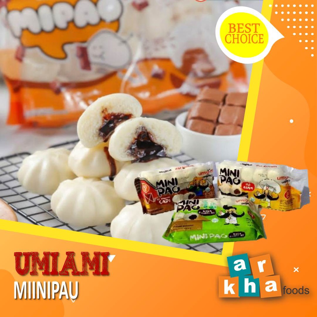 

UMIAMI mini pao coklat ayam sapi & strawbery isi 30s minipao