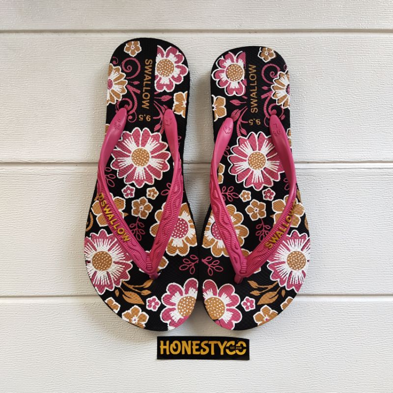 Sandal Swallow Wanita Floral Sepasang HONESTYCO