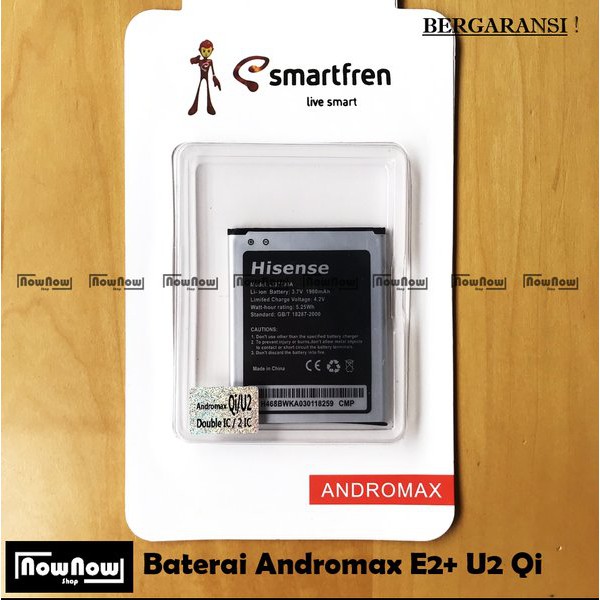 Baterai Smartfren Andromax E2 Plus - Qi - U2 4G LTE Original Batre Batrai Battery HP B16C2G Li38190