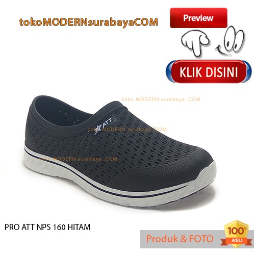 PRO ATT NPS 160 HITAM Sepatu Pria Sepatu Slip On Karet