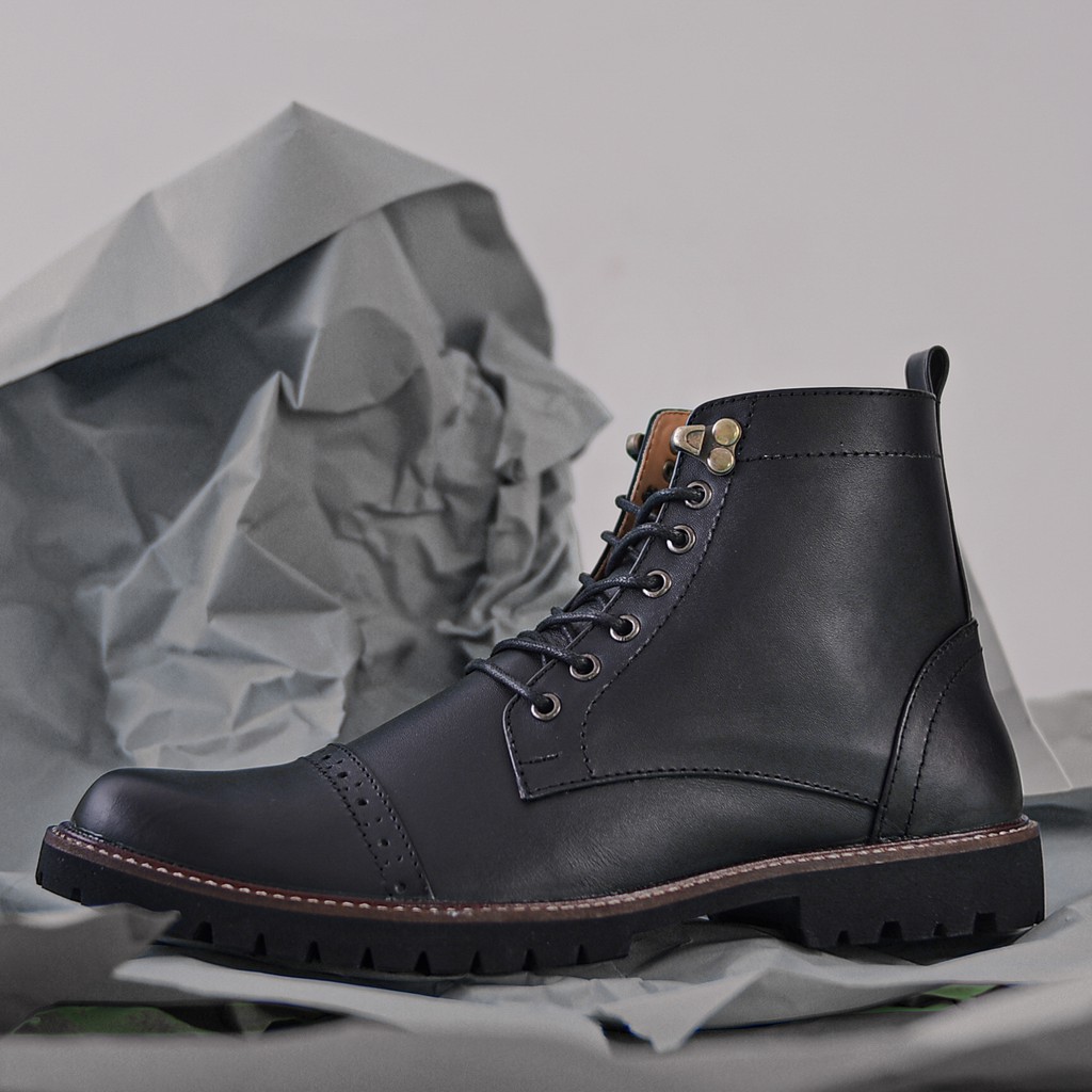 ARPEGIO BLACK (KULIT ASLI) |ManNeedMe x Reyl| Sepatu Safety Boots Pria ORIGINAL