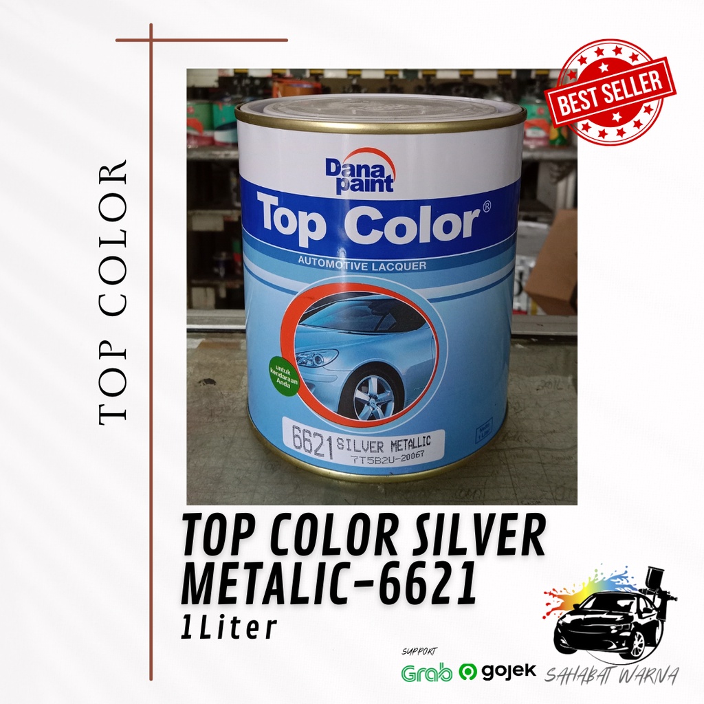 Top Color Silver Metalic 6621 - 1 L/ Metalic/ Silver/ Duco/ Cat Motor/ Cat Mobil
