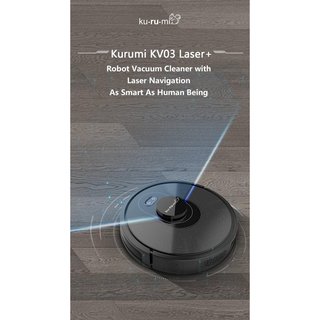 Kurumi KV 03 Robot Vacuum Cleaner With Laser+ Mapping / Mopping