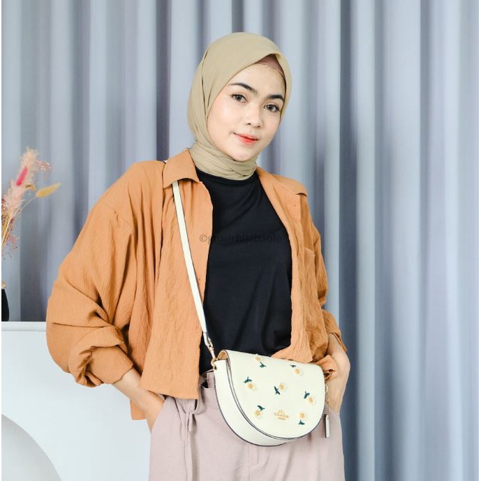 (MSB) KEMEJA SISY OVERSIZE CROP TOP DAILY BUSUI WANITA BLOUSE AIRFLOW