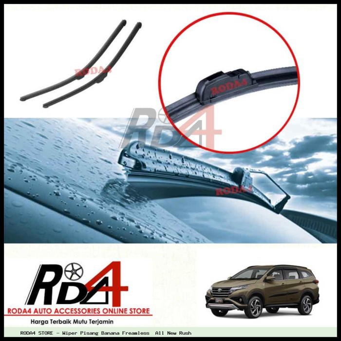 Wiper Mobil All New Rush 21 16 Frameless Banana 1 Set 2 Pcs