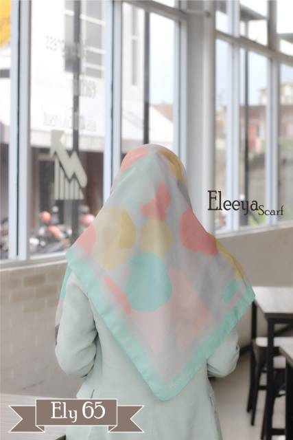 HIJAB SEGIEMPAT MOTIF ELY 65 ||  Eleeya Scarf