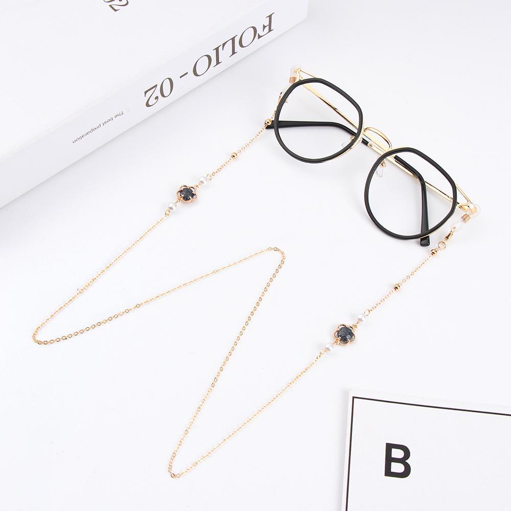 Nanas Rantai Kacamata Wanita Pria Anti Slip Adjustable Kristal Sunglasses Lanyards