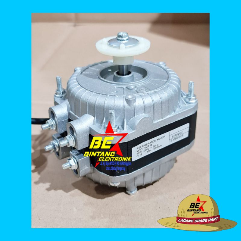 Fan Motor Condensor Kulkas Showcase 16 watt Dinamo Kondensor Show Case 16w 220 Volt