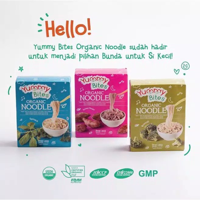 YUMMY BITES | ORGANIC NOODLE | MIE BAYI | MPASI MAKANAN BAYI ORGANIK | MIE ORGANIK | MAKANAN ORGANIK