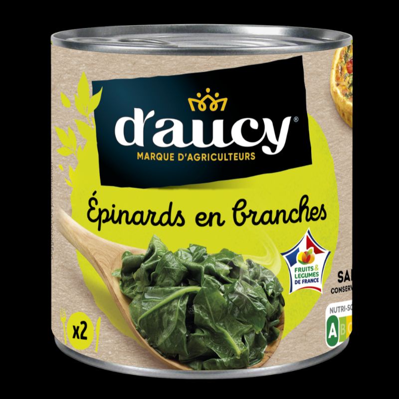 

D'AUCY DAUCY Epinards En Branches Spinach Leaves 380g