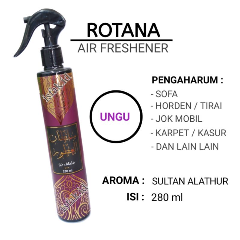 ALL VARIAN Air Freshener Rotana Pengharum Ruangan Mobil Karpet Horden Sofa Linen Aromatic Arab Spray 280ml