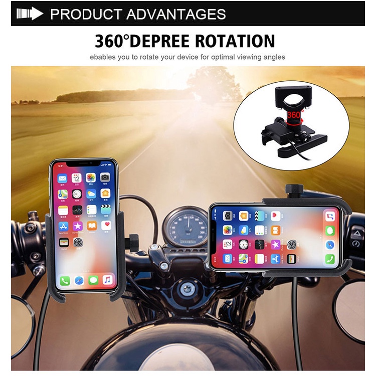 Phone holder Motor STANG tatakan penahan tempat stand hp di motor original anti slip NB12