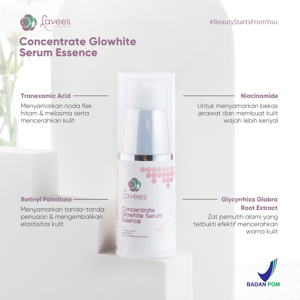 [Bundle 3 Pcs] Lavees Cosmedics - Concentrate Glowhite Serum Essence [Serum Flek &amp; Melasma]