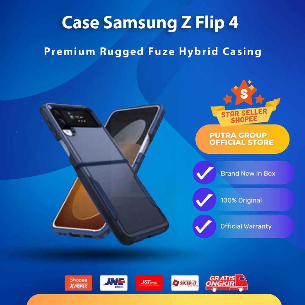 Premium Case Samsung Galaxy Z Flip 4 Flip4 5G Rugged Fuze Hybrid Casing