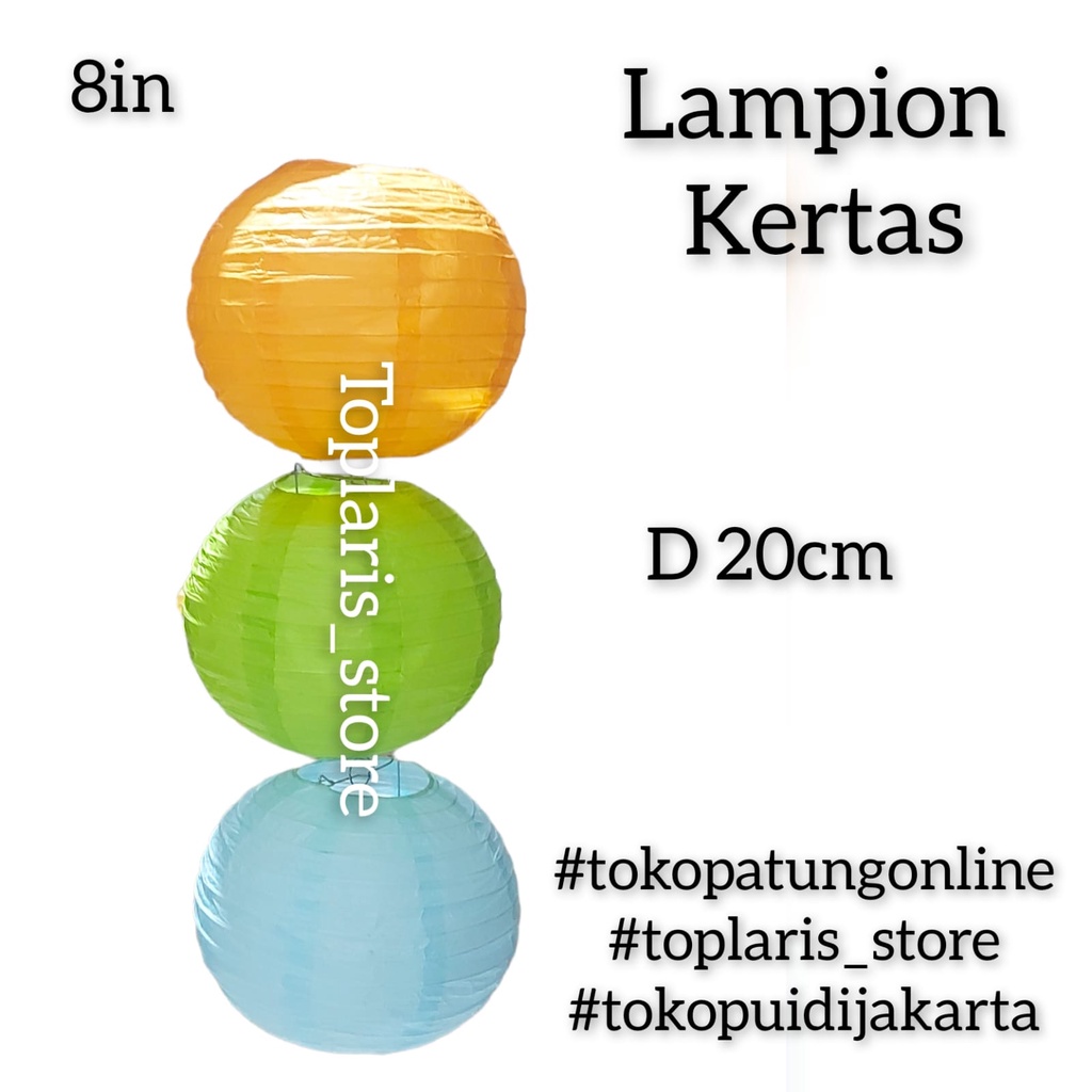 Lampion Kertas Gantung uk 20cm 022