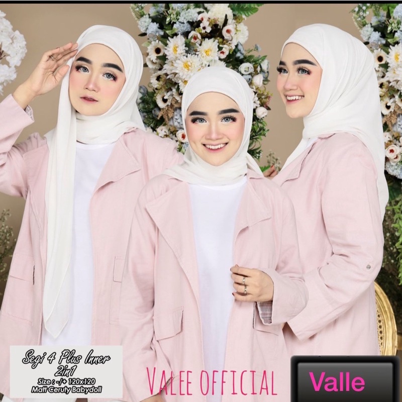 TERMURAH !! HIJAB SEGI EMPAT INSTAN PLUS INNER 2IN1 | SEGITIGA INSTAN INNER 2IN1 | CERUTY BABYDOLL