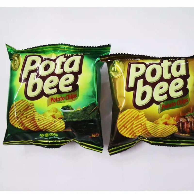 

Potabee Potato Chips 15 gr Beef Bbq Seaweed isi 5 pcs