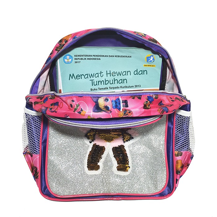 Tas Ransel SEQUIN / Usap Anak Perempuan Sekolah TK/Paud Karakter L.O.L Termurah !!!