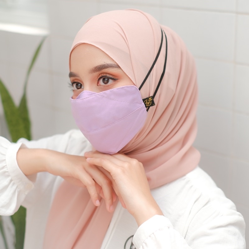 Masker Kain 3ply Premium 2 Tali Hijab