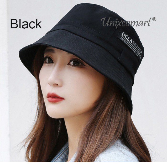 topi baseball Bucket Hat AVA Fashion Session Pancing Gunung Pria Wanita - Black Y9C3 topi cewek kore