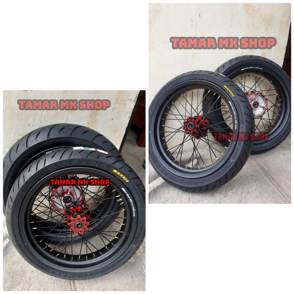 Velg Supermoto CRF 300/350 Ban Maxxis Baru Ring 17