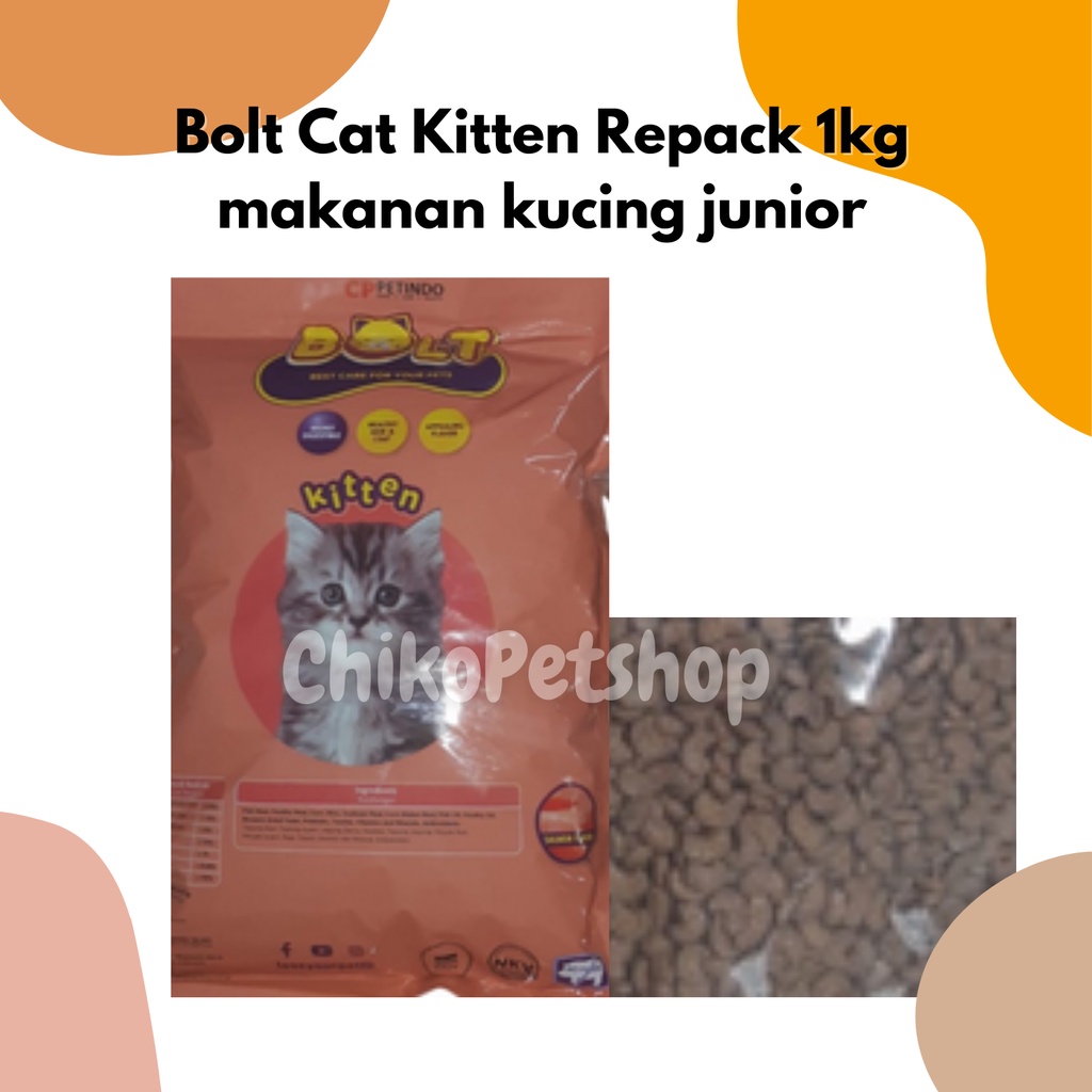 Makanan Kucing Bolt Kitten 1kg makanan kucing junior