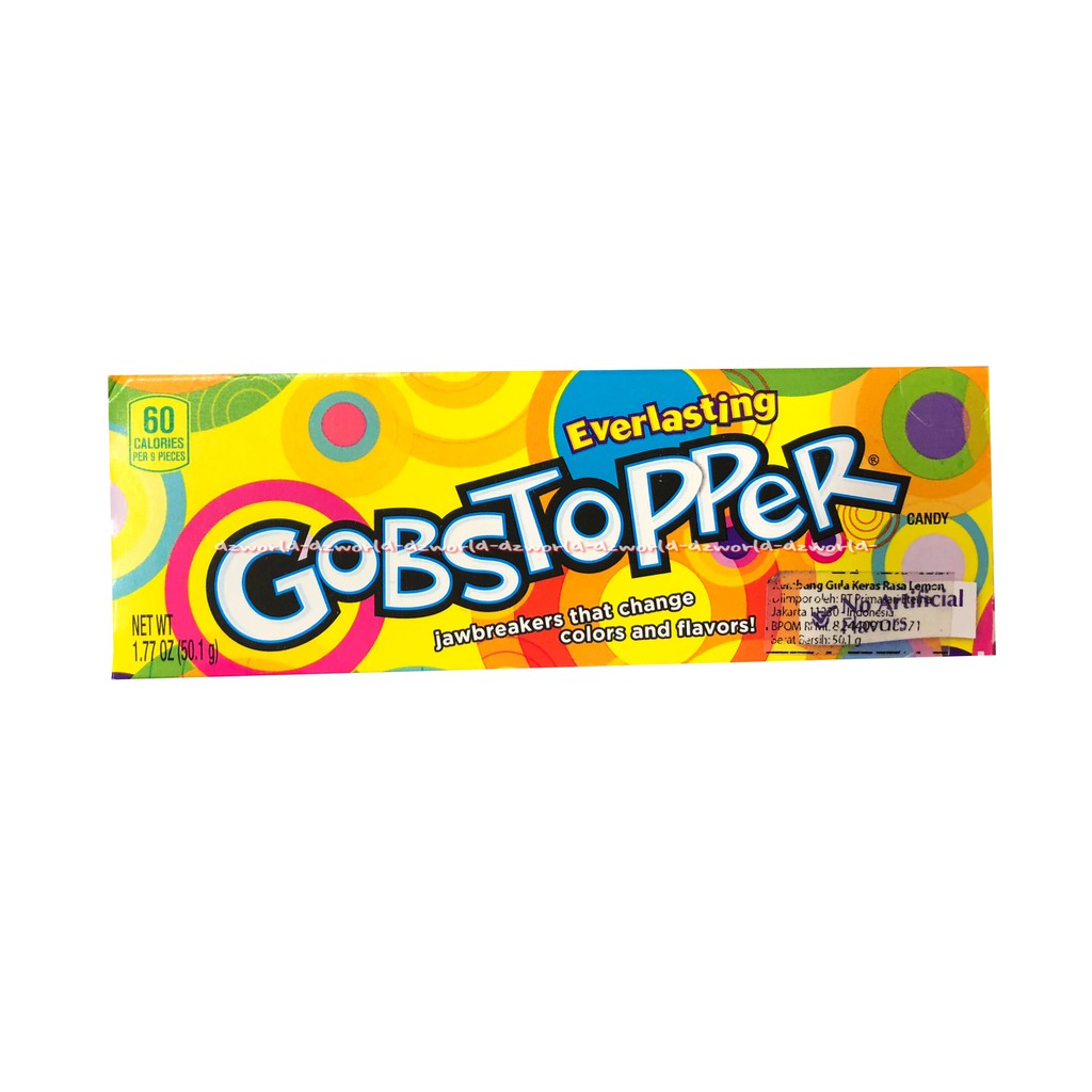 Everlasting Gobstopper Jawbreakers 50gr Permen Candy Permen Buah Import Wonka Ever lasting Everlasting Gob Stopper Jaw Breakers Cendy Cendi