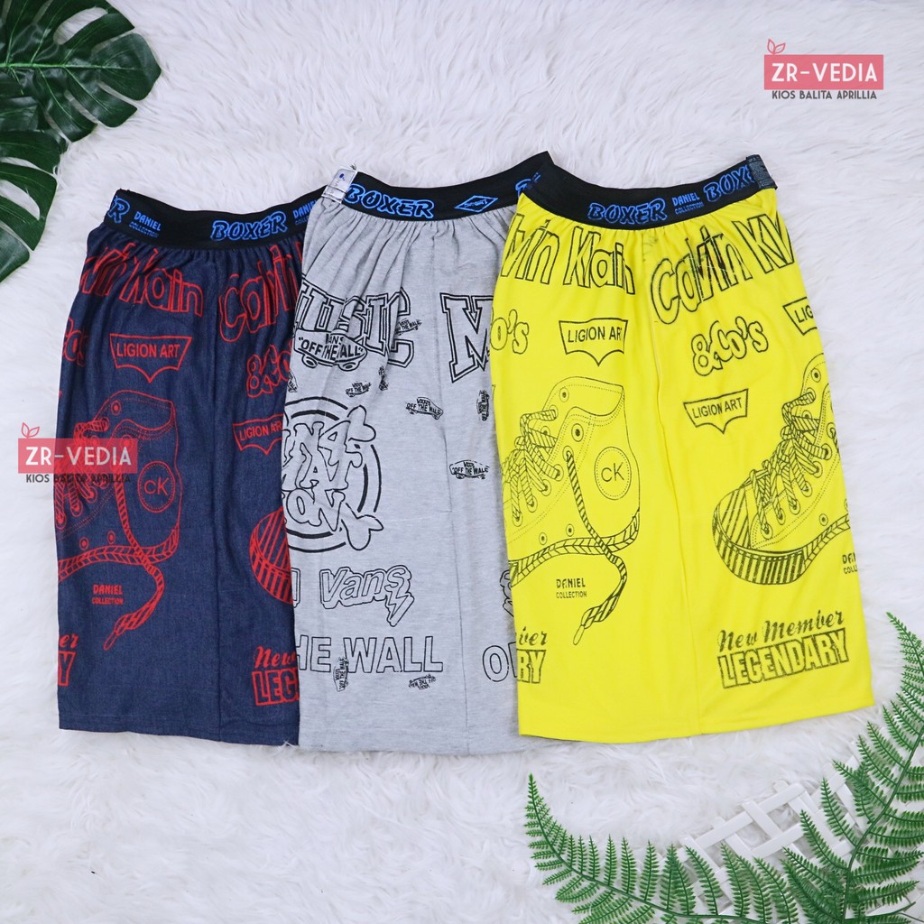 Celana Boxer Uk Dewasa / Pants Santai Kolor Motif Pendek Model Street Adem Pria Harian Outfit Laki