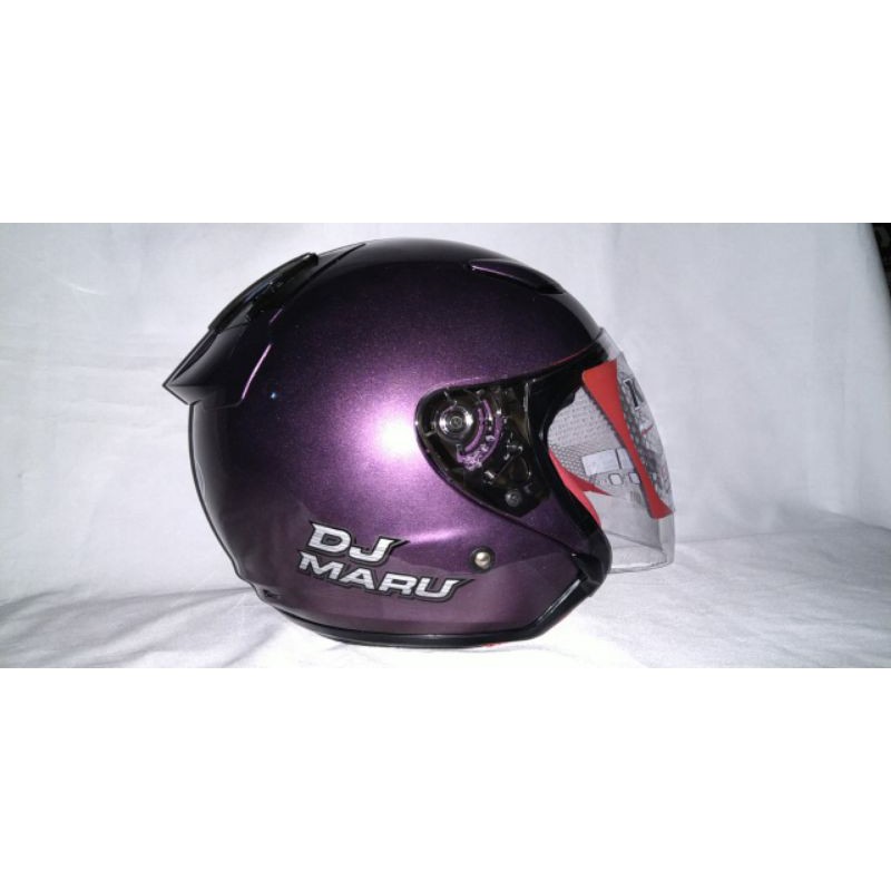 helm kyt dj maru solid deep purple/unggu