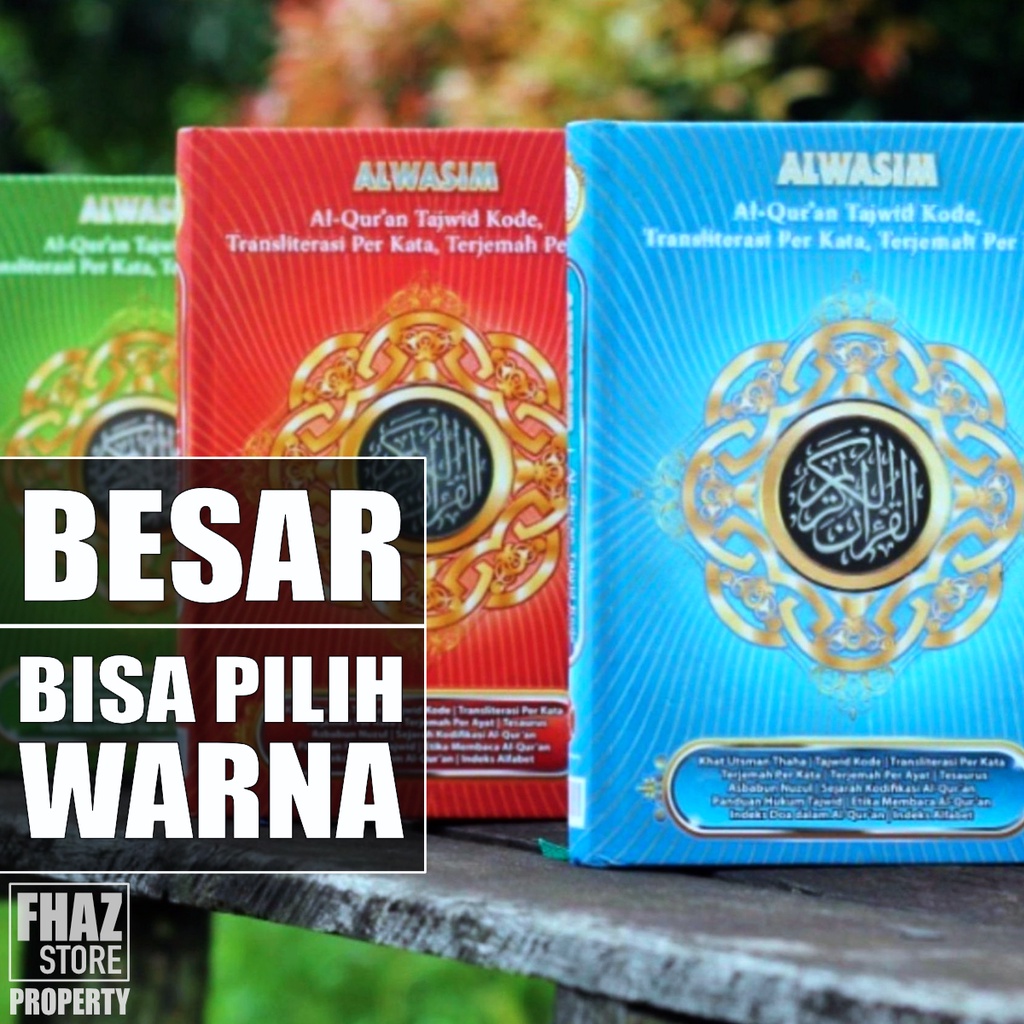Al-Quran Besar Al-Wasim Alquran Terjemah Perkata Arab Latin A4 Alqur'an Terjemahan Tajwid Warna Al k