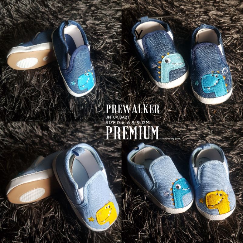 Sepatu PreWalker Baby Unisex Dino Denim Impor