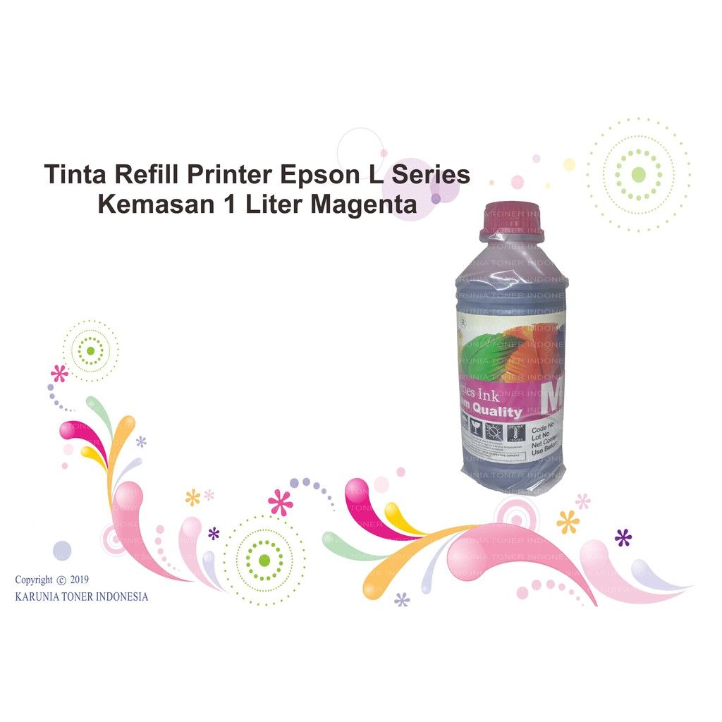 Tinta Dye INk PSeries Premium EPSON L110 L100 L200 T13 L120 L210 L220 L300 L310 LSeries 1 Liter CMYK