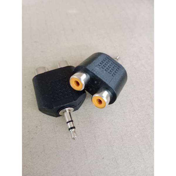 JACK CABANG T RCA MINI STEREO - T RCA MINI STEREO 3.5MMUNTUK HP , PC , TAB